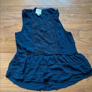 Knox Rose Blue Smocked Sleeveless Blouse